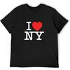 Hiwide Herren I Love Ny T-Shirt Schwarz