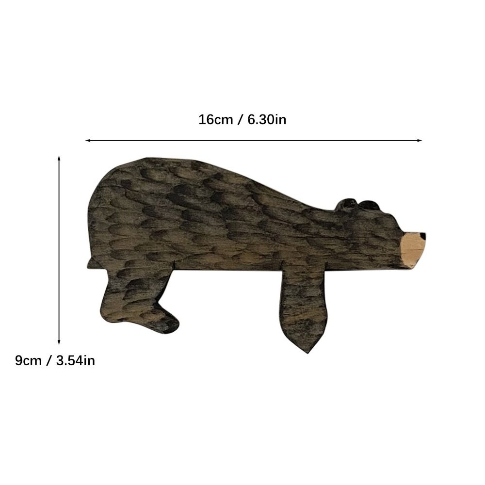 2pcs Wooden Door Corner Pendant Funny Animal Door Sign Craft Bear Door Frame  Gift