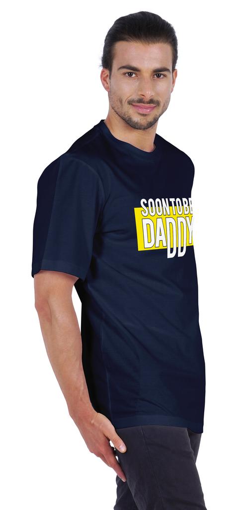Inkmeso Men's Graphic Printed "Soon To Be Daddy" Pregnancy Announcement Tshirt Crew Neck Tee For Being