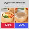 1100ml Extra Thick Kraft Paper Disposable Food Bowl with Anti-fog Lid