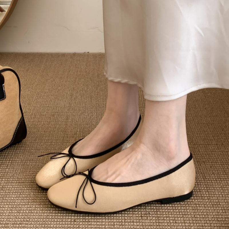 

Bailamos 2025 New Brand Women Flat Shoes Fashion Round Toe Shallow Slip On Ballerinas Shoes Soft Flat Heel Dress Ballet Shoes 35