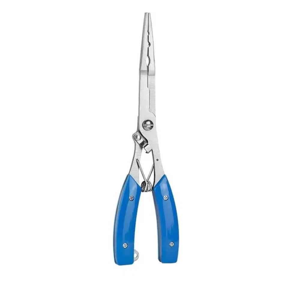 Multi-Functional Stainless Steel Fishing Pliers with Straight Jaw, Fish Gripper, Scissors, Hook Remover, and Ring Opener