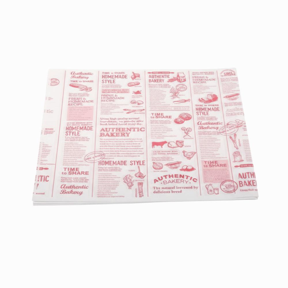 50pcs Non-Stick Baking Paper Oil-Proof Fryer Paper Disposable Sandwich Wrapping Paper  Pizza