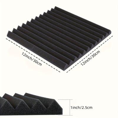 24 kusů Akustické Zvukotěsné Panely Vysoké Hustoty 30x30x2,5cm Akustické Nástěnné Panely pro Redukci Hluku Rychlá Obnova pro Studia