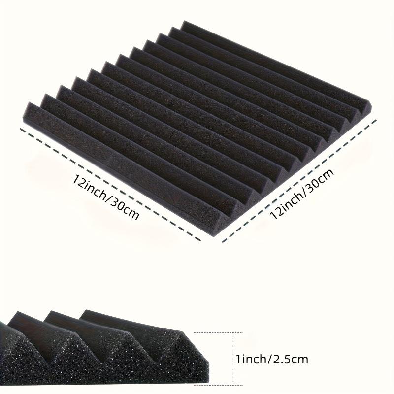 24 Pack Acoustic High Density Soundproof Panels 30x30x2.5cm Acoustic Wall Panels for Noise Reduction Quick Recovery for Studios