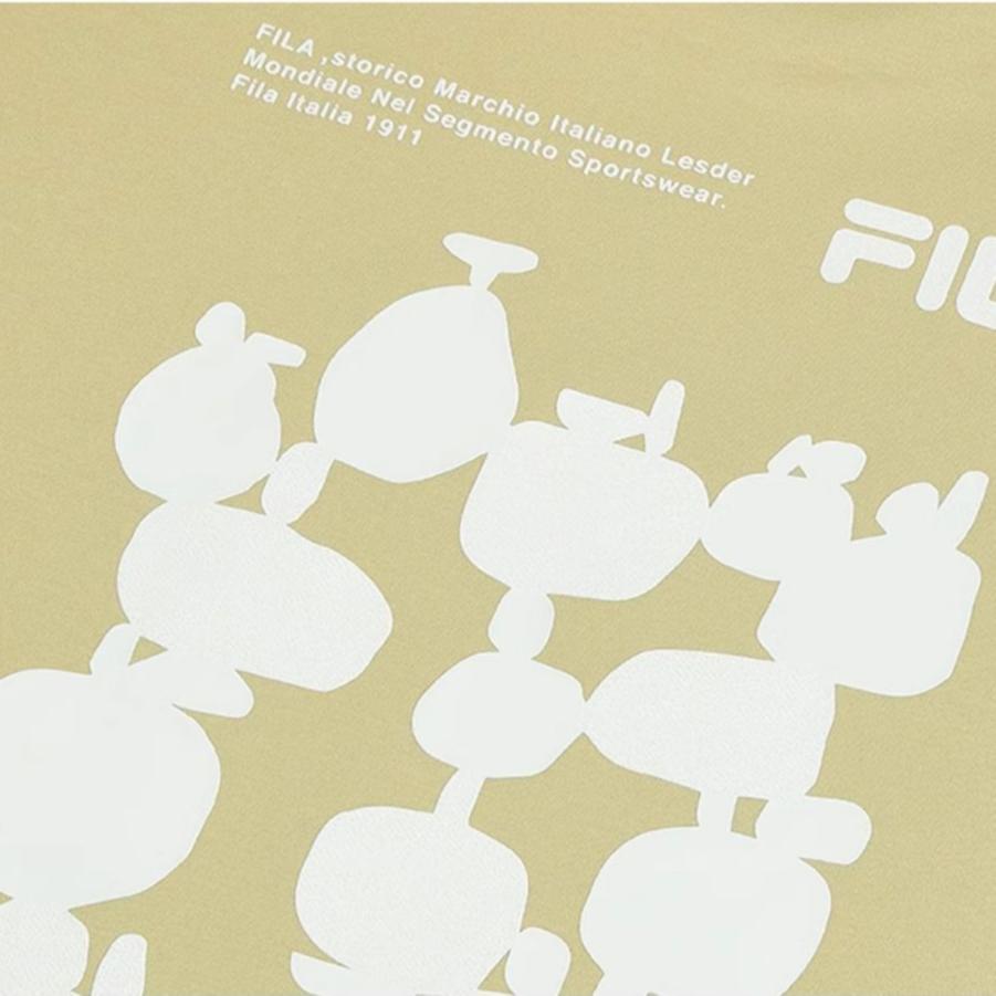 Fila Original Ss25 Fashion Simple Casual Loose Round Neck Short Sleeve T-Shirt Men Tops Light-Yellow F51M529111F-GB