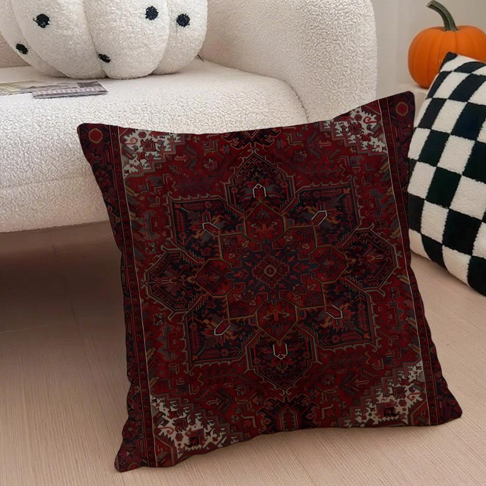 Elegant Kulturell Konst Vintage Persisk Stil Kuddfodral Kuddeöverdrag Dold Knapp Hållbar Polyester Stolskudde