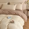High-End Light Luxury 100% Cotton 60 Cotton Bear Embroidery, Pure Cotton Color Thread Jacquard Quilt Cover