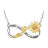 S925 Sterling Silver Necklace Female European and American Personality Unlimited Love Sunflower 8 Character Sunflower Clavicle Chain