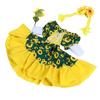 Sunflower Goose Outfit Unique Fade Proof Machine Washable Goose Statue Costume with Wig for Decoration