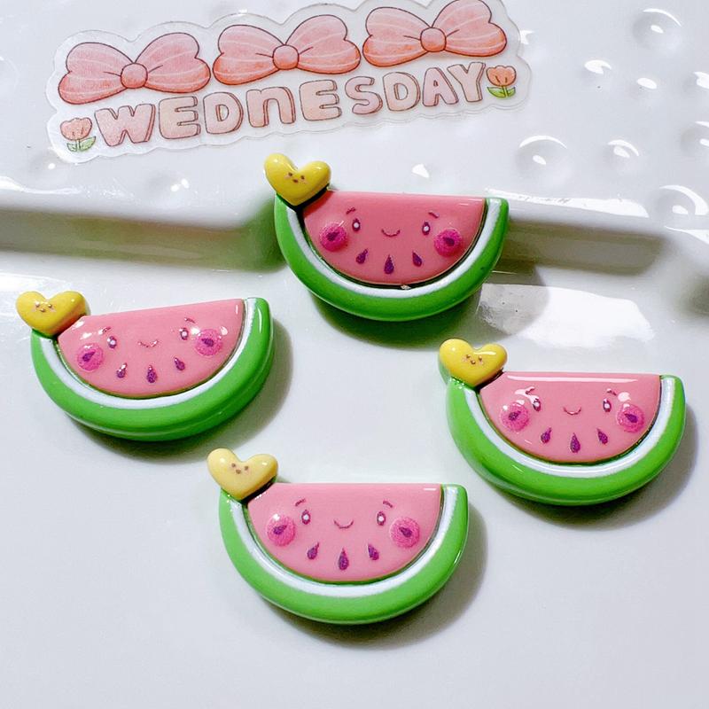 10Pcs Cute Bright Interesting Cartoon Beach Umbrella Slippers Series Resin Scrapbook Diy Jewelry Wedding Hairpin Accessories A94