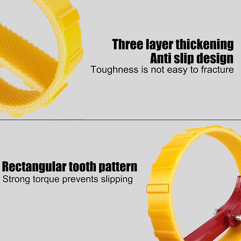 Belt Wrench Oil Filter Cartridge Disassembly Tool Adjustable Strap Opener Chain Oil Filter Removal Tool Puller Strap Spanner