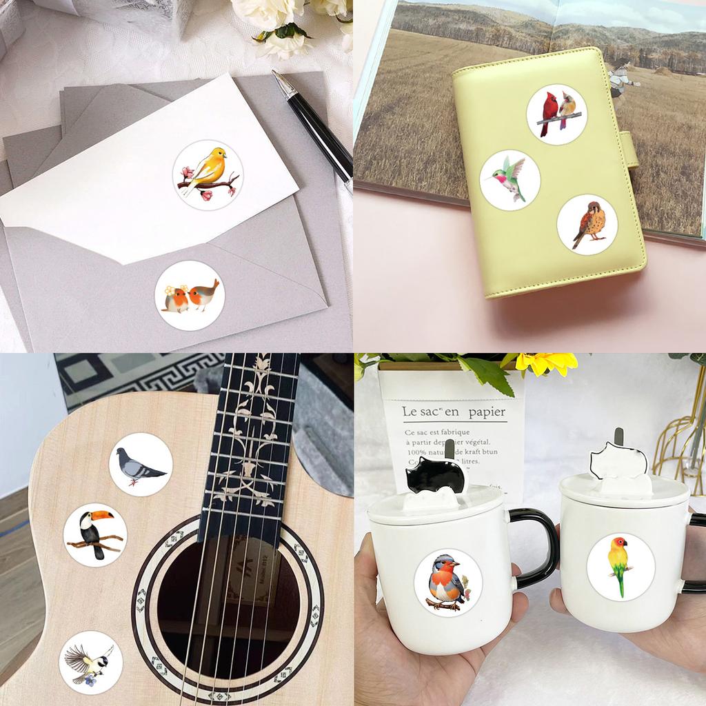 500 Stickers/roll Cartoon Animal Bird Roll Stickers Reward Stickers Creative Handbook Rolls Personalized Tape