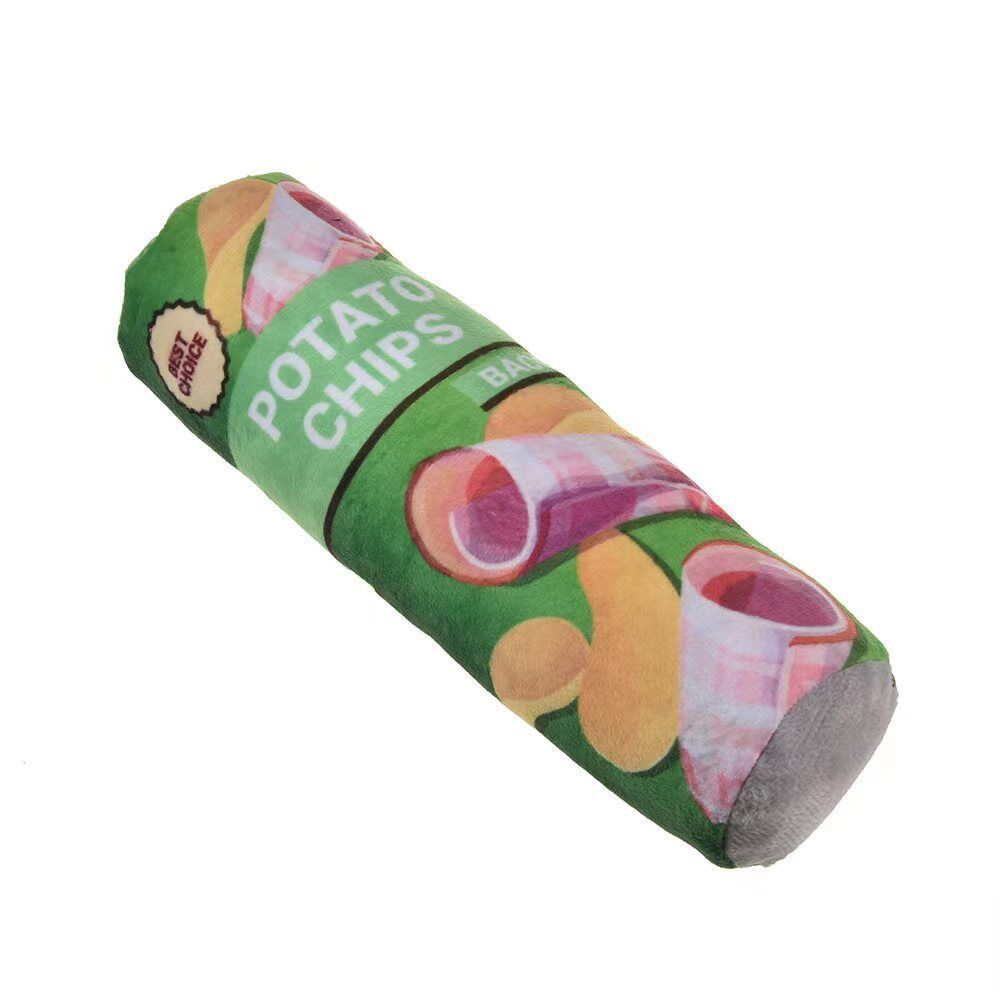New Design Chew Dog Chew Toy Cotton Plush Pet Squeak Toy With Sound Effects Eco-friendly Pet Toy зелёный