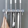 Multi Functional Mop Clip For Household Bathroom, Wall Mounted Without Punching Hooks, Snap Fasteners, Fixed Broom Storage