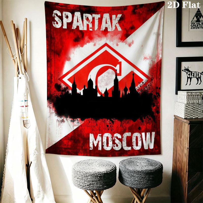 Spartak Moscow Might Wall Hanging Printed Fabric Blanket Decorative Tapestries for Bedroom Living Room Home Decor