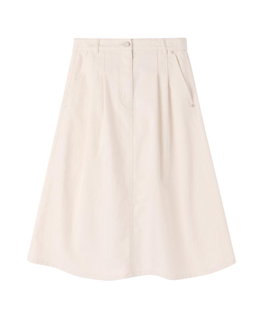 Brompton London W Denim Skirt - Ivory (P262Wsk483)