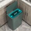 Automatic Induction Hotel Bathroom Classification Garbage Bin Household Kitchen Seam with Cover Garbage Storage Bin Practical Furniture