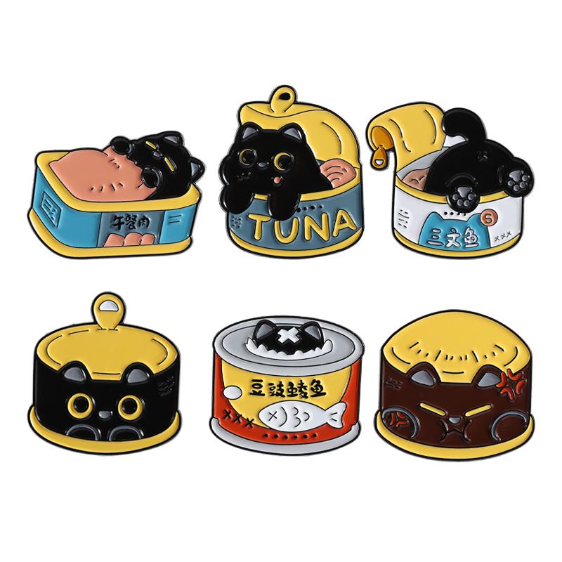 2-10pcs/set Cartoon Animal Collection Enamel Pins Cute Capybara Pet Dogs Cats Brooches Lapel Badge Jewelry Gift For Kids Friends