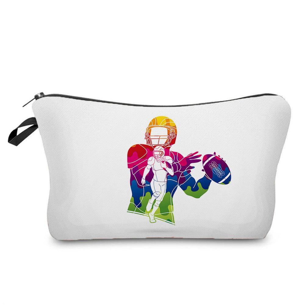 Women athlete Print Cosmetic Bag Toiletries Organize Travel Storage Case 6681