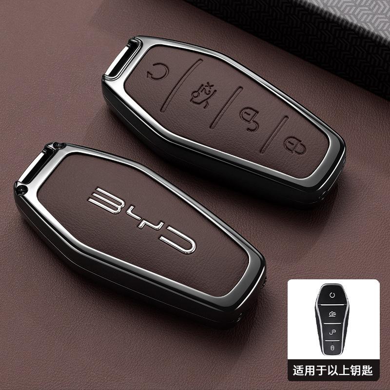 For BYD Han EV Qin Plus DMI Song Pro Tang Dolphin E9 Seal Car Key Cover High-end Remote Key Cover Scratch-resistant Accessories