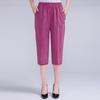 Women Summer Women's High Waist Pants Woman Straight Calf-Length Pants Plus Size XL~4XL