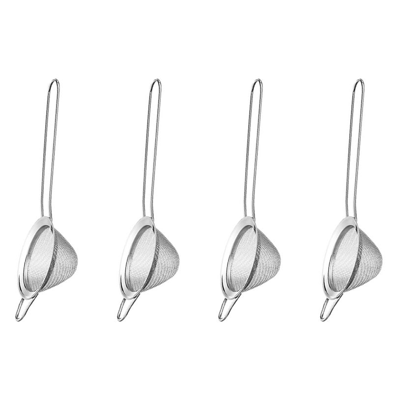 

ABWR-4X Stainless Steel Small Strainer Fine Mesh Strainer, Mini Cocktail Strainer For Cocktails Tea Herbs Coffee & Drinks