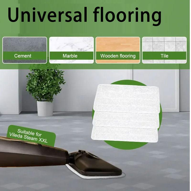 For Vileda Steam XXL/PlusXXL Washable Replacement Reusable Deep Cleaning Pads Microfibre Cloths Steam Cleaner Accessories Parts