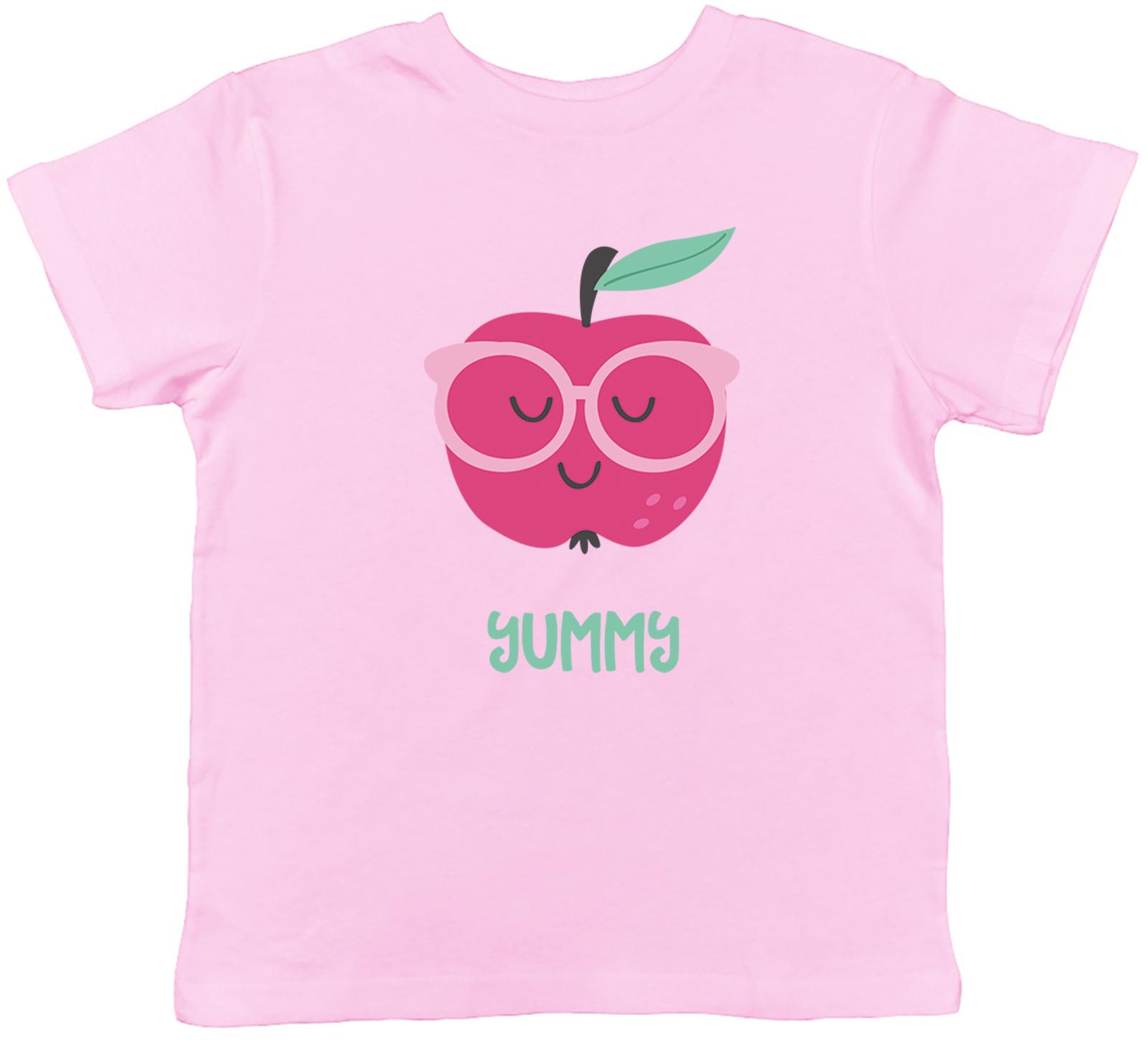 Cute Nerdy Apple Kids T-Shirt Yummy All Season Fruit Lover Childrens Boys Girls 150