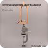 Universal Hand-Stitched Leather Clamp and Stand Set - Beech Wood