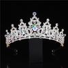 Retro Crown Necklace and Earring Set: Luxury Three-Piece Bridal Jewelry for Weddings and Banquets