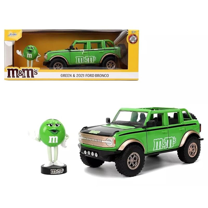 

JADA TOYS 1/24 M and M s green figure & ford bronco 2021 M&M s Bronco 35473 [product]