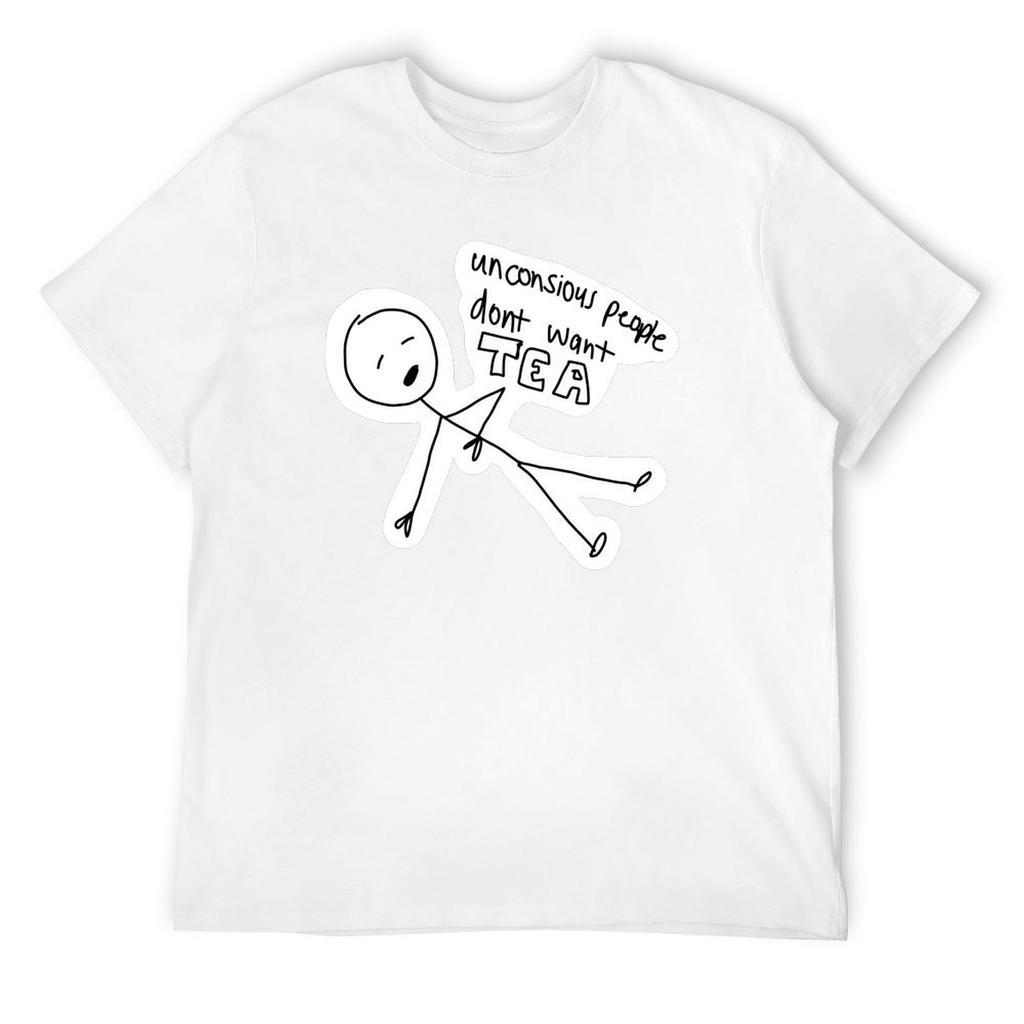 Unconscious People Don't Want Tea T-Shirt Street Wear Quick Drying Funny Gifts Fitted T Shirts for Men