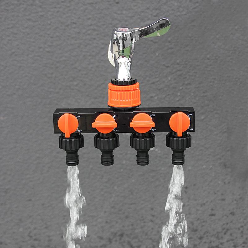 Faucet 4-Way Quick Connect Diverter Valve with Switch