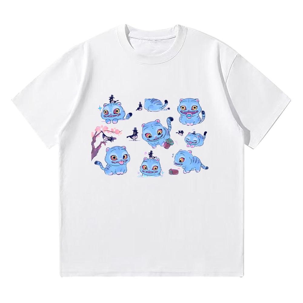 Kpop Demon Hunters Tiger Tshirt Merch Kpop Hunters Tiger Fans Top Cute Animal Gift Cotton T-shirt Unisex Anime Aesthetic Clothea