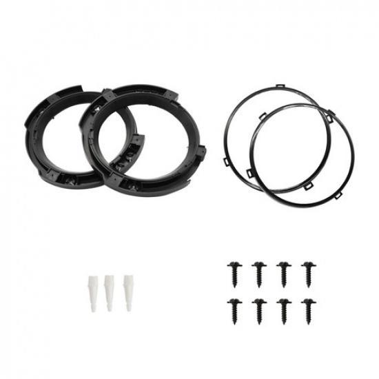 7" Headlight Mounting Bracket Ring Black Round Base For Jeep Wrangler JK 2007-18