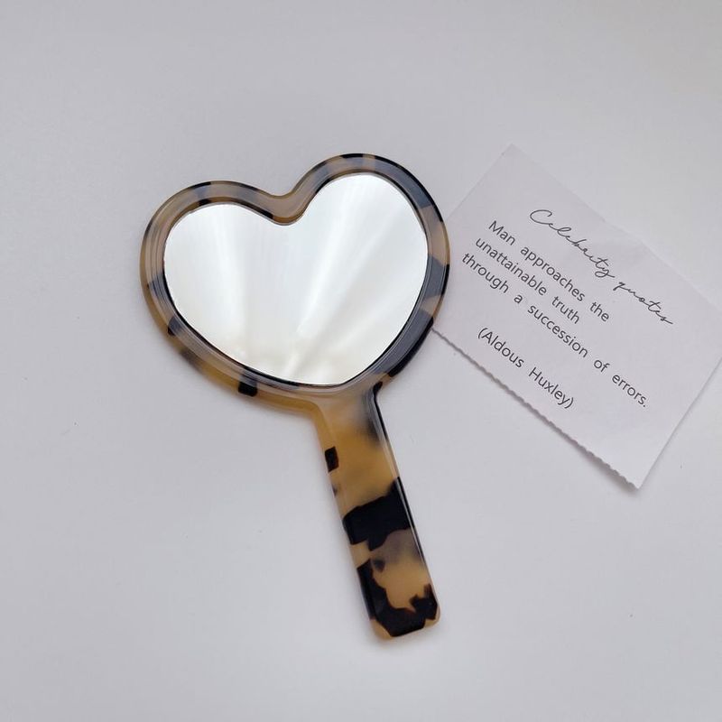 Bolgivy - Heart Acetate Handheld Mirror