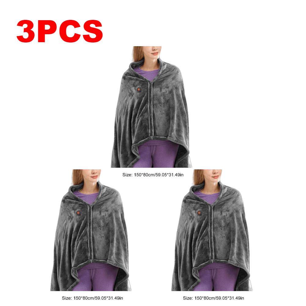 Electric Heating Blanket Velvet USB Heated Blanket Shawl Winter Wearable Heated Blanket Winter Warm Shawl For Outdoor Home Offic