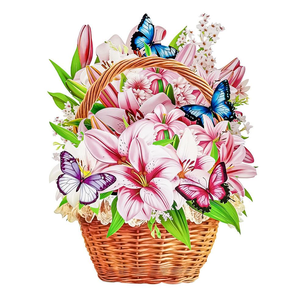 Floral Design Popup Greeting Card With Special Paper Material For Celebrations And Romantic Occasions