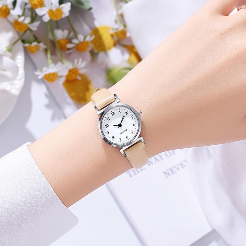 PU Leather Strap Women Watch Round Dial Ladies Wristwatches New Quartz Watch Gifts