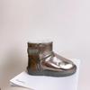 Children's Genuine Leather Snow Boots Sheepskin Fur Integrated Short Boots Waterproof Non-slip Cotton Shoes