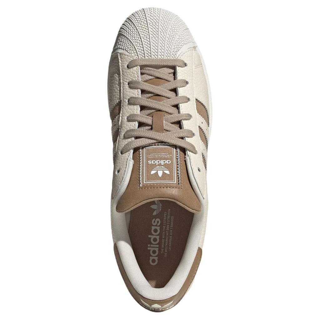 Adidas Originals Superstar 2 Classic Comfortable Durable Low-Top Skate Shoes Unisex Sneakers White Brown JR6988