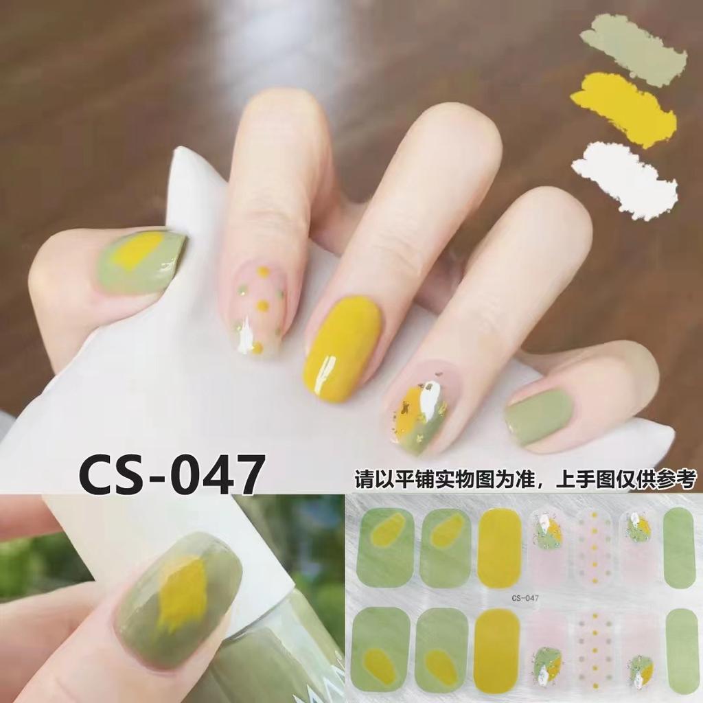 CS voděodolný a nepečlivý gelový lak na nehty film vše lepí Japonský a korejský větrný jarní a letní balicí papír na nehty balicí papír