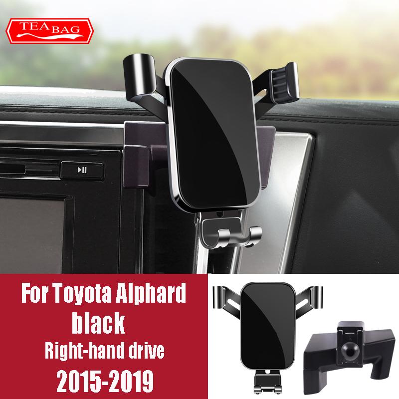 Car Styling Phone Holder For Toyota Alphard 2015-2019 2020 2021 LHD RHD Auto Gravity GPS Navigation Bracket Interior Accessories