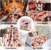 Halloween Blanket,Halloween Pink Pumpkin Ghost Mushroom Fleece Blankets,Fall Thanksgiving Farmhouse Gifts for Women Flannel Thro