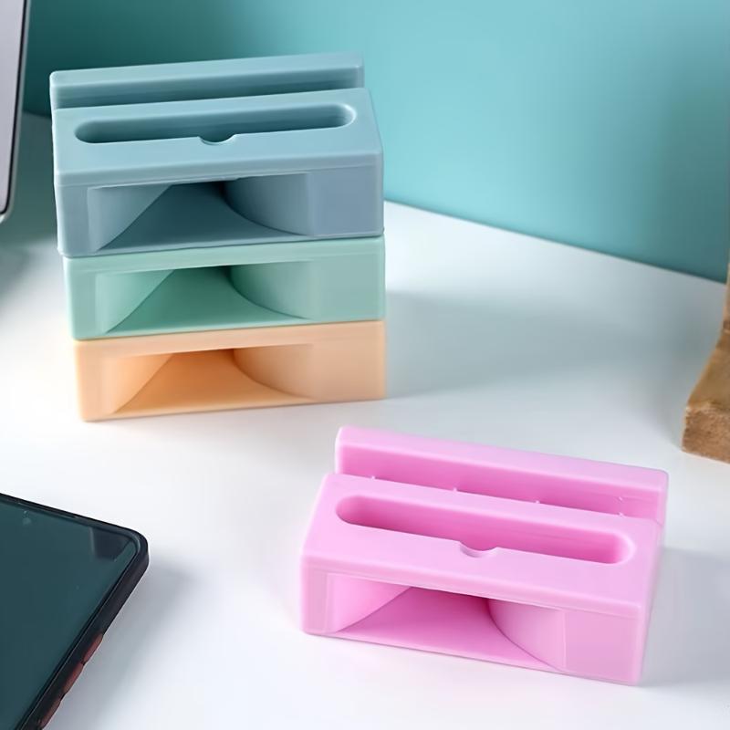 Universal Plastic Phone Stand Vertical Speaker Base Portable Desktop Decoration Random Color Smartphone Speaker Stand