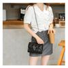 Lingge Bag, Chain Bag, Single Shoulder Bag, Diagal Cross Style Crossbody Bag for Women Fashi Versatile Crossbody Bags