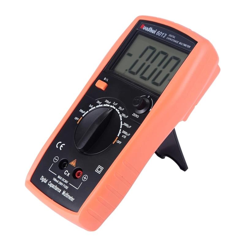 

RuoShui6013 Digital Capacitance Meter High Precision Handheld Capacitor Tester Auto Tool 200pF-20000uF Inductance LCR Multimeter RuoShui 6013