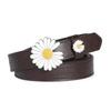 PU Belts and Elastic Band Belt Connection With Metal Buckles for Ladies Pin Color Navy Material