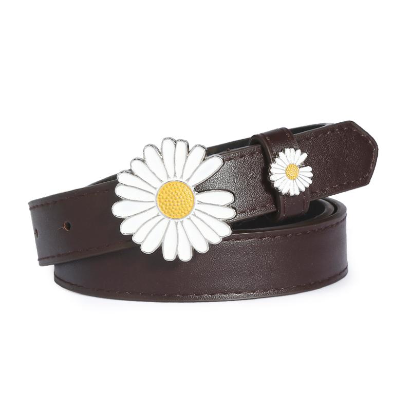 PU Belts and Elastic Band Belt Connection With Metal Buckles for Ladies Pin Color Navy Material
